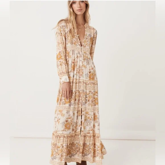 Spell Meadowland Gown XS Button Thru Florals UFT or Size Swap - Picture 12 of 16